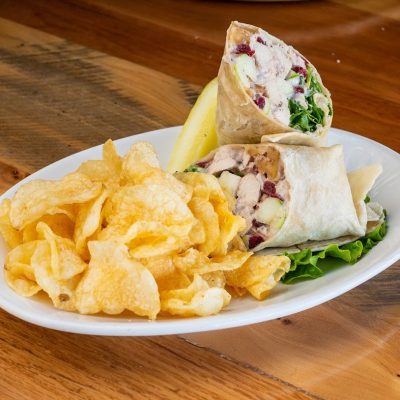 Order Apple Walnut Chicken Salad Wrap food online from Stone Canyon Pizza store, Gladstone on bringmethat.com