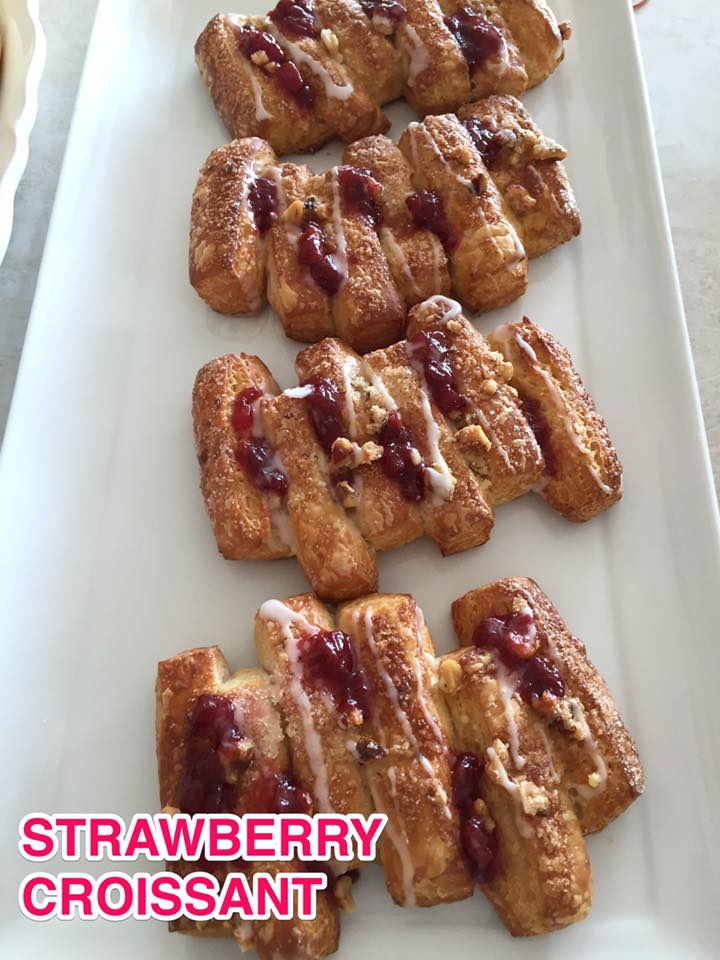 Order Strawberry Walnut Croissant food online from Romelia Bakery store, San Antonio on bringmethat.com