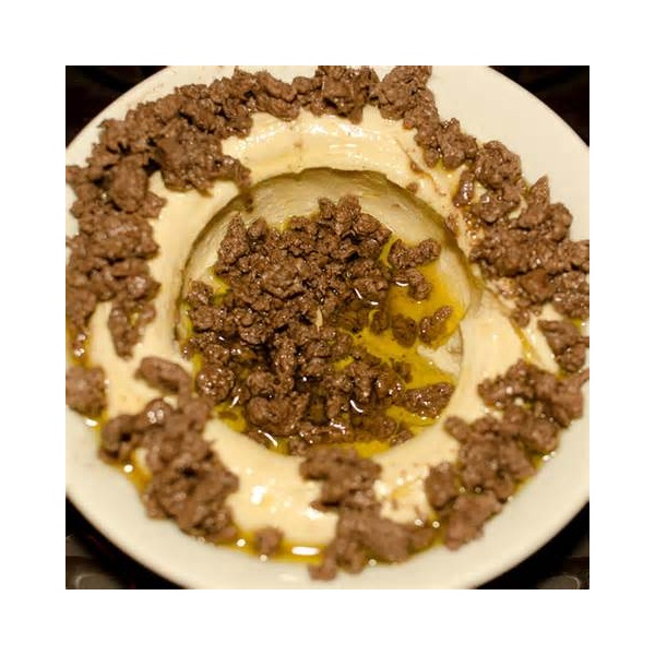 Order Hummus with Ground Meat food online from Falafel on broadway store, New York on bringmethat.com