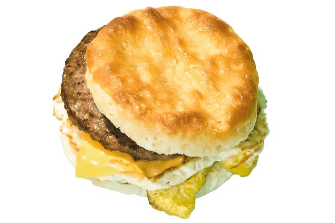 Order SAUSAGE, EGG & CHEESE BISCUIT food online from Krystal Company store, Memphis on bringmethat.com