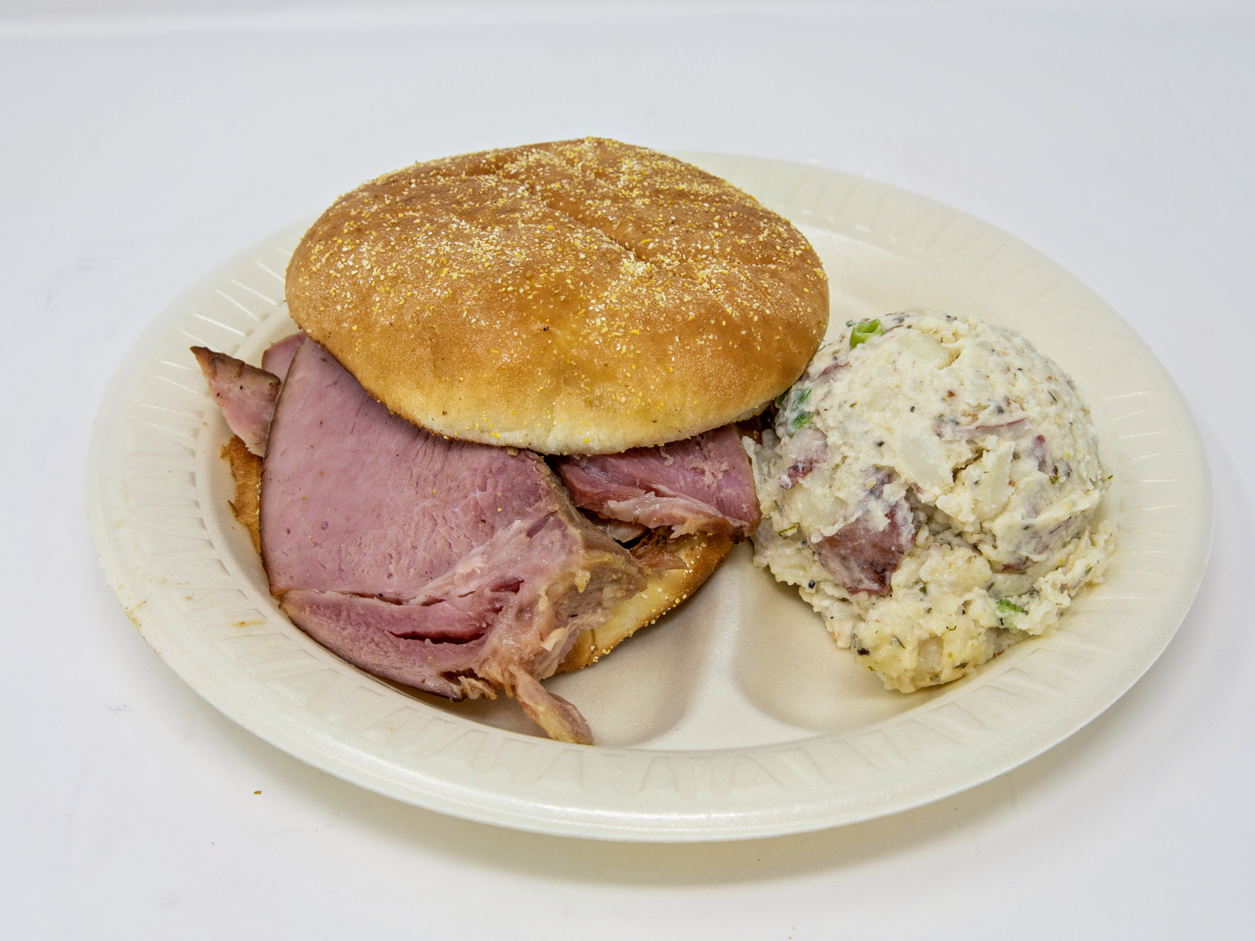 Order Ham Sandwich food online from Bakers Ribs store, Eden Prairie on bringmethat.com