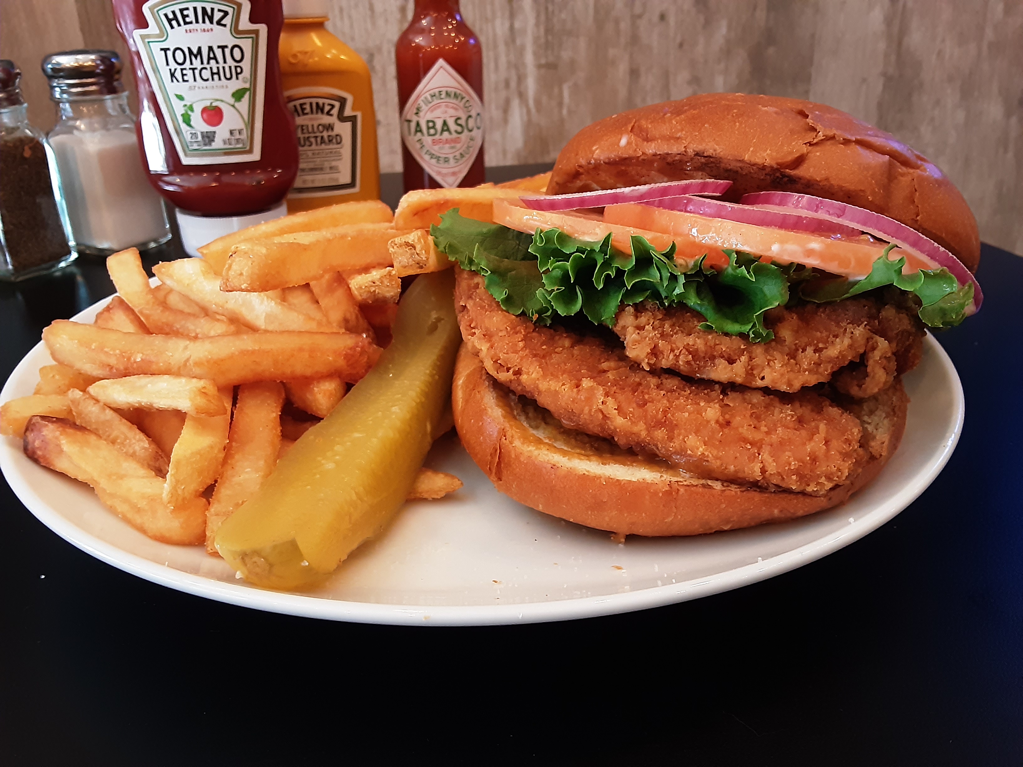 Order Fried Chicken Sandwiche                                                              food online from Flippers Gourmet Burgers store, San Francisco on bringmethat.com