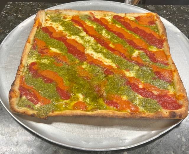 Order Tri-Color Pizza food online from Alfredo's Pizza store, West Babylon on bringmethat.com