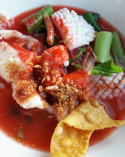 Order Spicy Tom Yum Seafood Noodle Soup  food online from Noodle Bistro store, Flagstaff on bringmethat.com