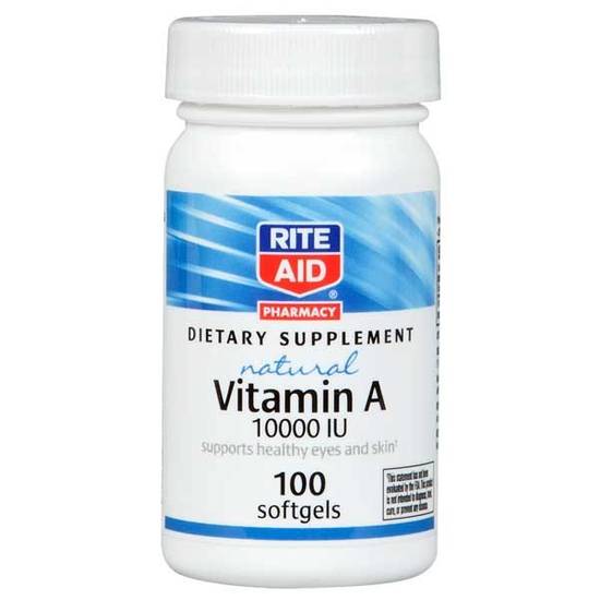 Order Rite Aid Natural Vitamin A 10000IU (100 ct) food online from Rite Aid store, Palm Desert on bringmethat.com