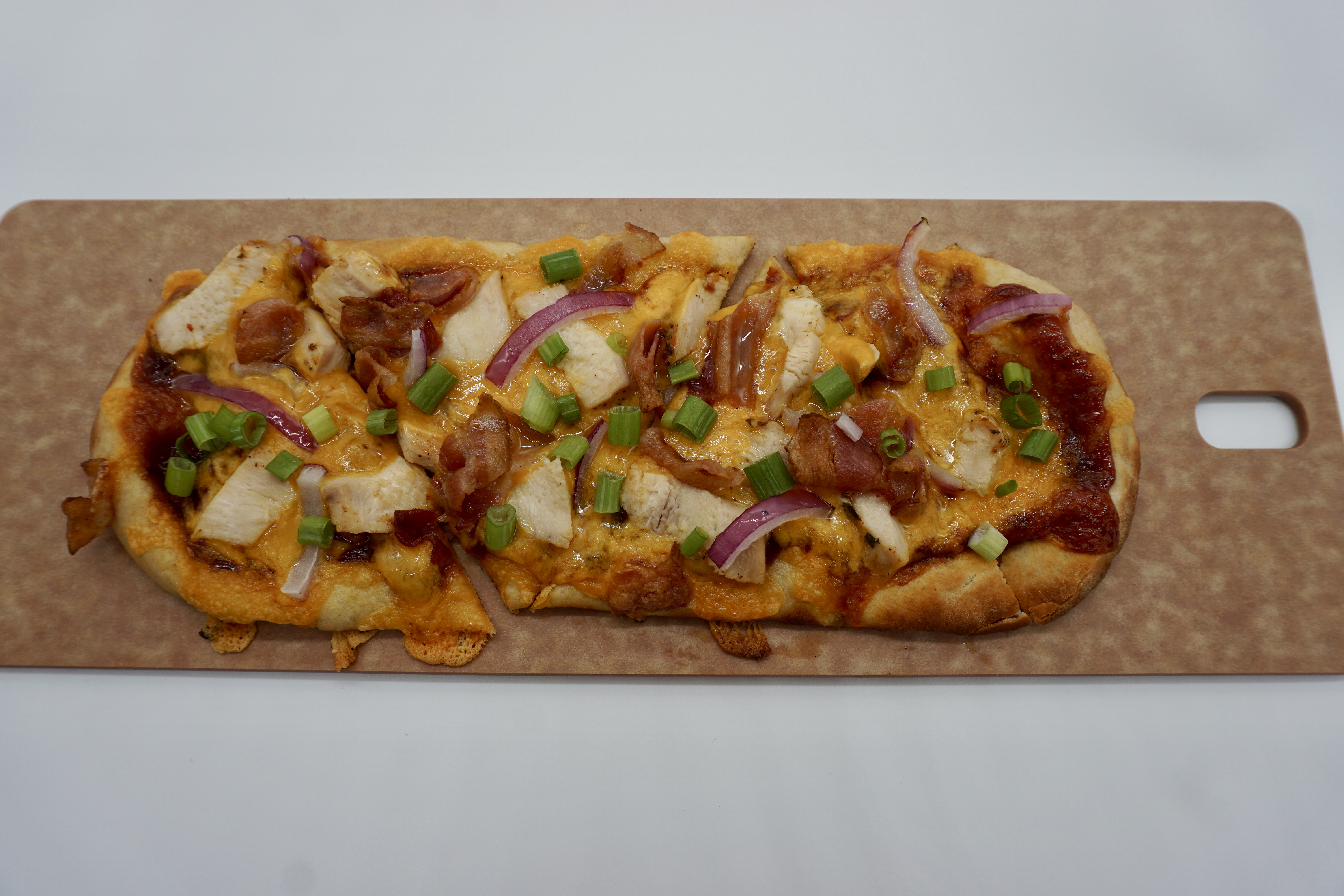 Order BBQ Chicken Flatbread Pizza food online from Flagship Taproom store, Cotati on bringmethat.com