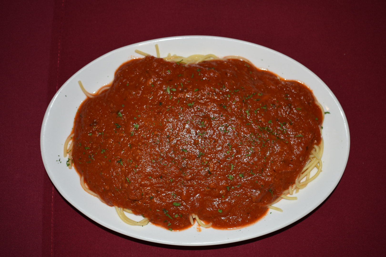 Order Pasta with Meat Sauce food online from Como's No 1 Italian Restaurant store, El Paso on bringmethat.com