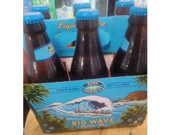 Order Kona brewing BIG WAVE (6pk bottles) food online from Hub Market & Deli store, San Diego on bringmethat.com