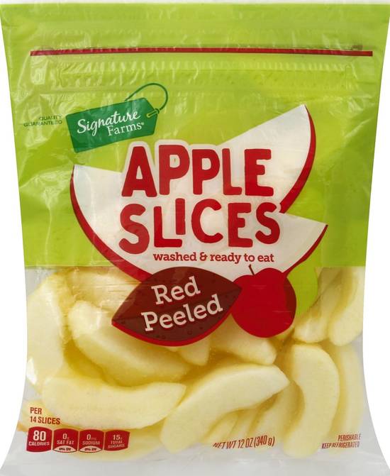 Order Signature Farms · Red Peeled Apple Slices (12 oz) food online from Albertsons store, Highland on bringmethat.com