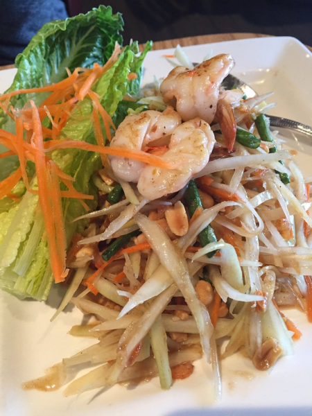 Order Som Tum Salad food online from Yum thai bistro store, Redondo Beach on bringmethat.com