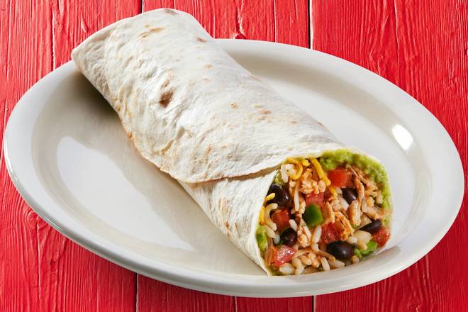 Order Shredded Chicken Burrito food online from Fuzzy's Taco Shop store, Port Wentworth on bringmethat.com