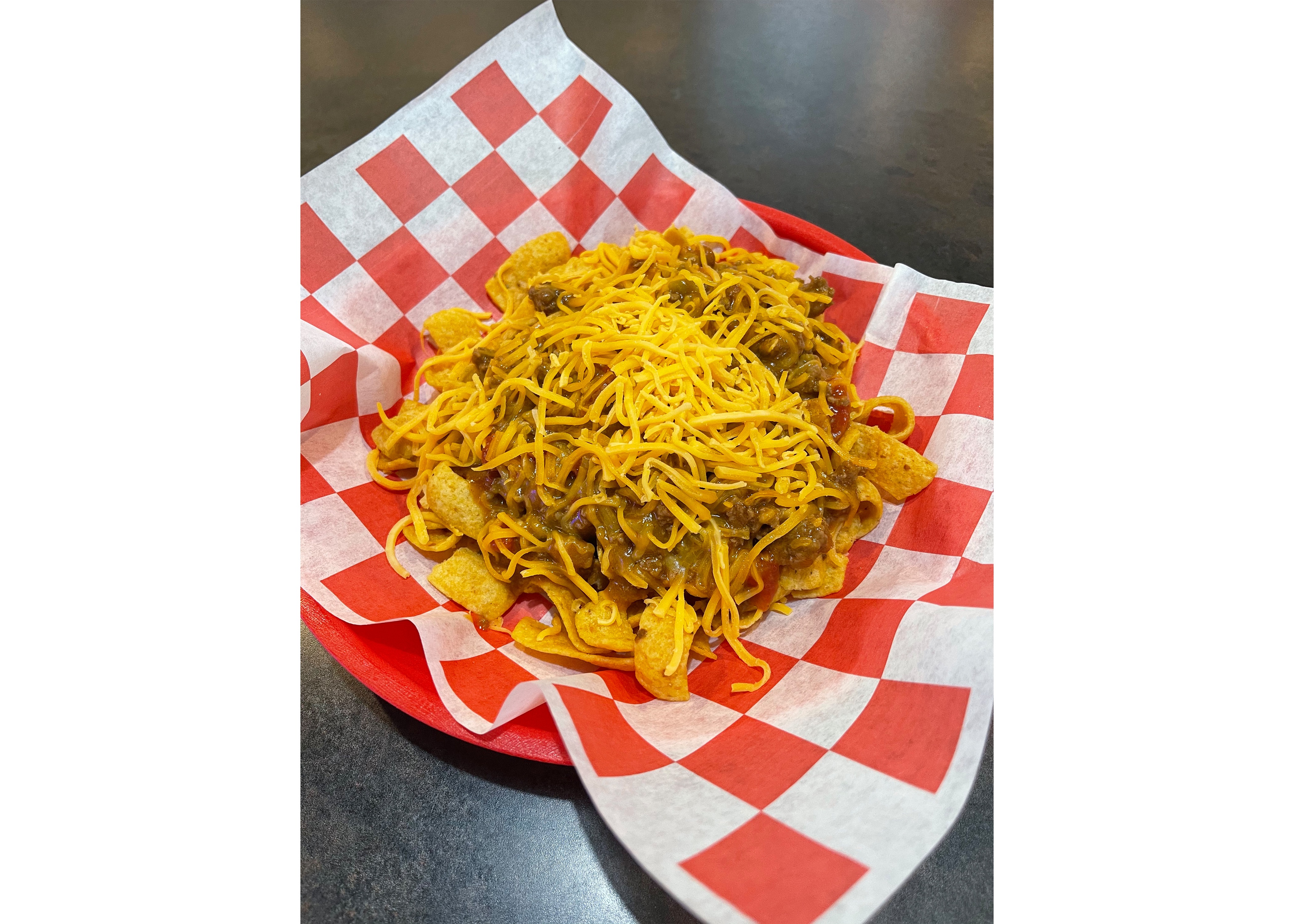 Order Frito's Chili Pie food online from Gurty Burgers & Deli store, Newton on bringmethat.com