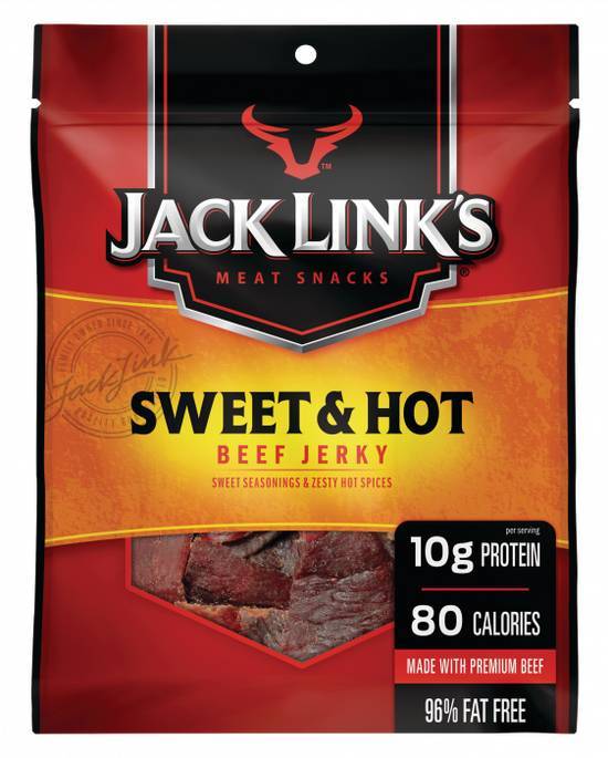 Order Jack Links Beef Jerky Sweet & Hot (3.25 oz) food online from Ampm store, Kingsburg on bringmethat.com