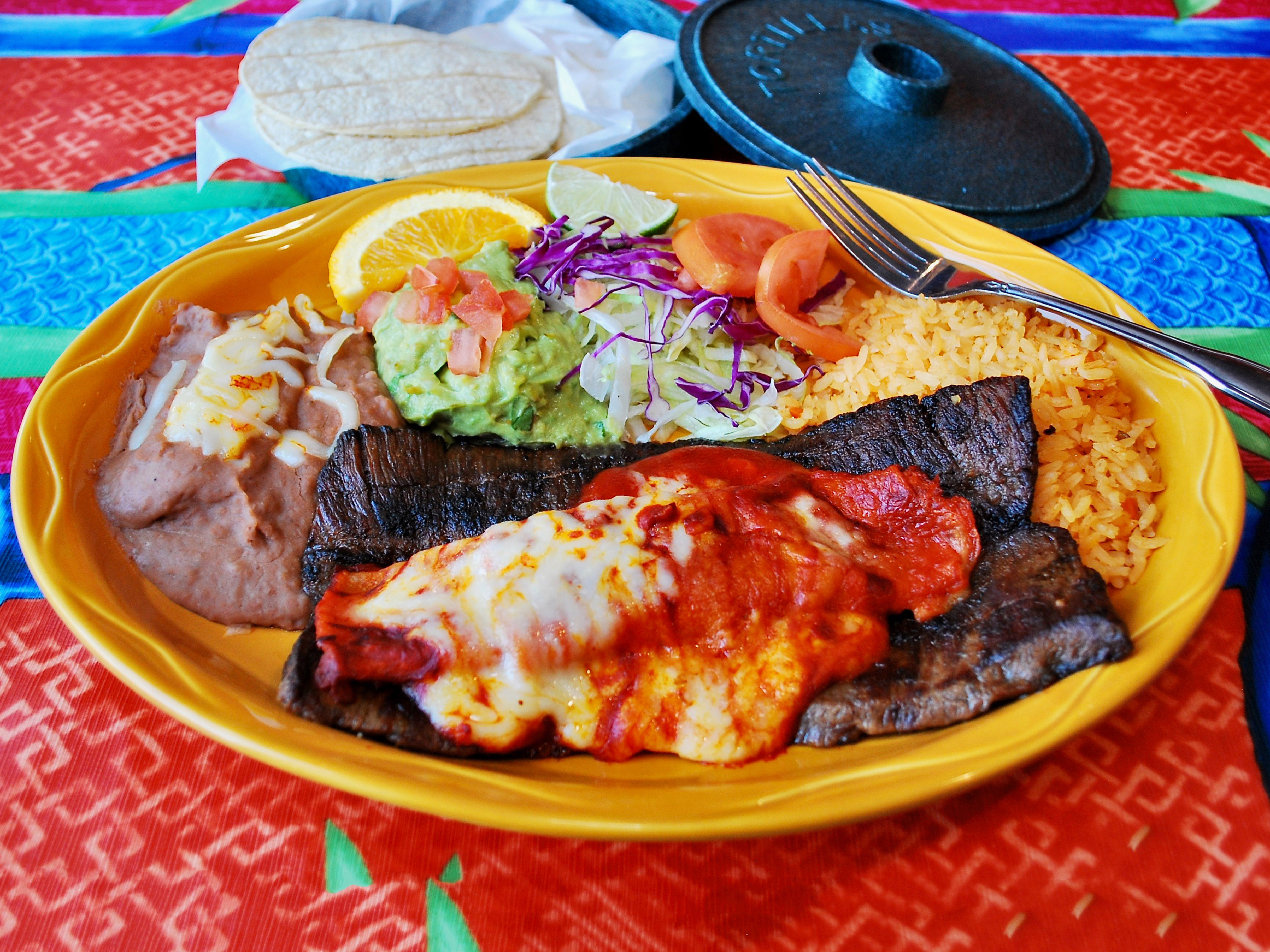 Order Carne a la Tampiquena food online from Puebla Restaurant store, Chicago on bringmethat.com