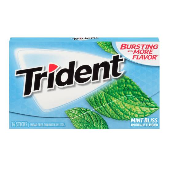 Order Trident Mint Bliss Sugar Free Gum, 14 CT food online from CVS store, Tulsa on bringmethat.com