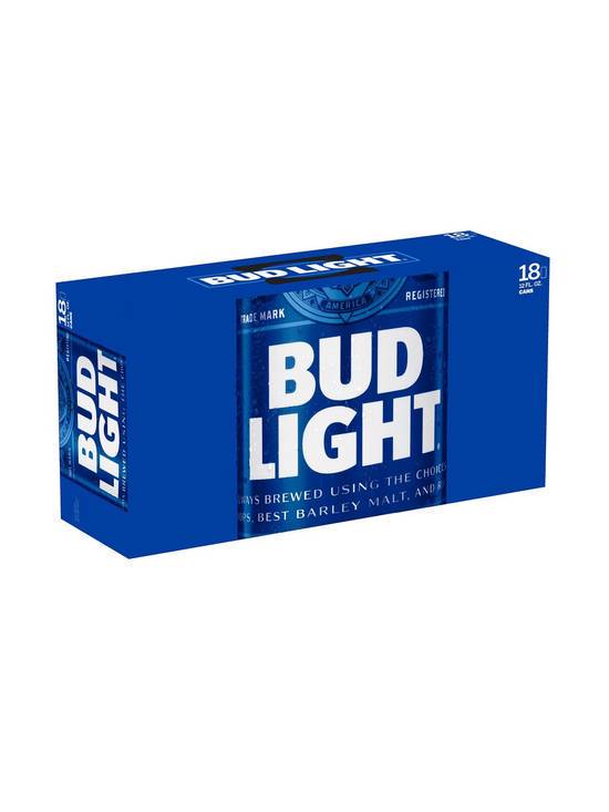 Order Bud Light 18 Pack (4.2 % ABV) food online from Chevron Extramile store, Morgan Hill on bringmethat.com