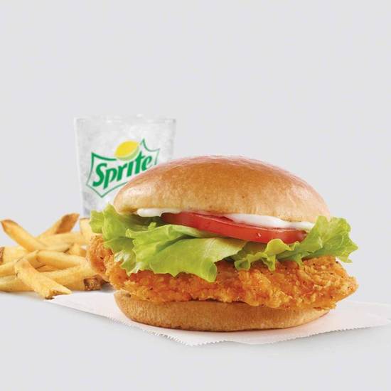 Order Spicy Chicken Sandwich Combo food online from Wendy store, Gonzales on bringmethat.com