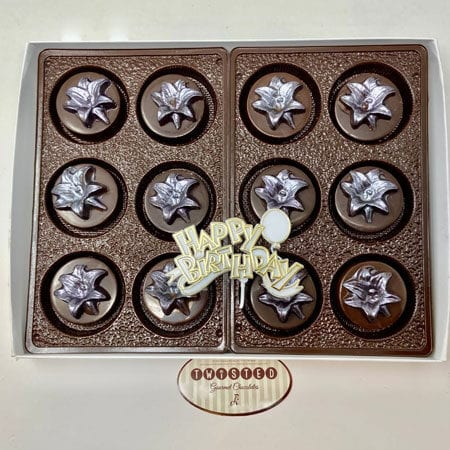 Order   Birthday Chocolate Lilly Gift food online from Twisted Gourmet Chocolates store, Passaic on bringmethat.com