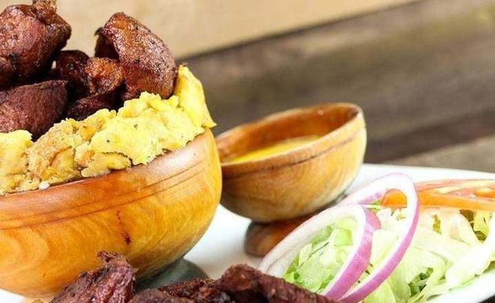 Order Mofongo with Fried Pork Meat ( Carnita ) food online from Mofongos store, Wilmington on bringmethat.com