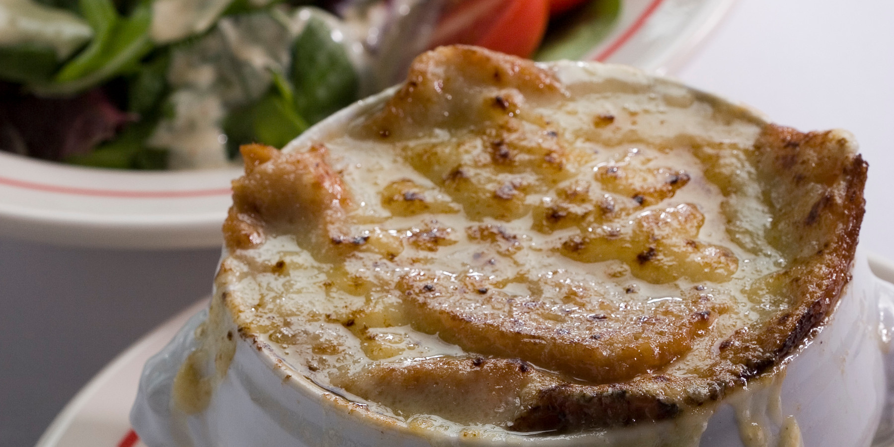 Order French Onion Soup food online from Salut Bar Americain store, Saint Paul on bringmethat.com