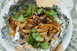 Order Teriyaki "Foil" Burger food online from Trend Urban Cafe store, Stone Mountain on bringmethat.com