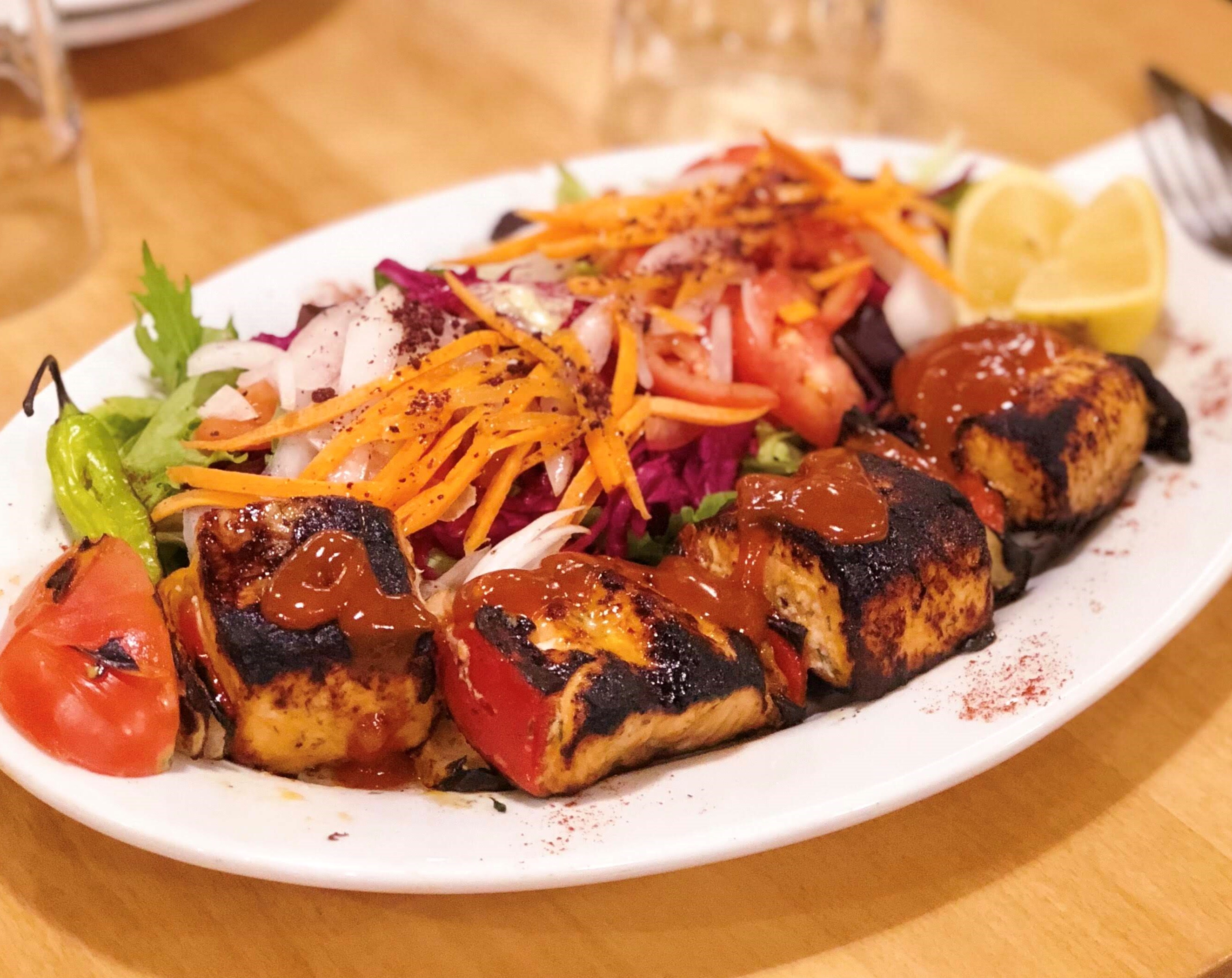 Order Salmon Shish food online from Zara Cafe Grill store, Staten Island on bringmethat.com