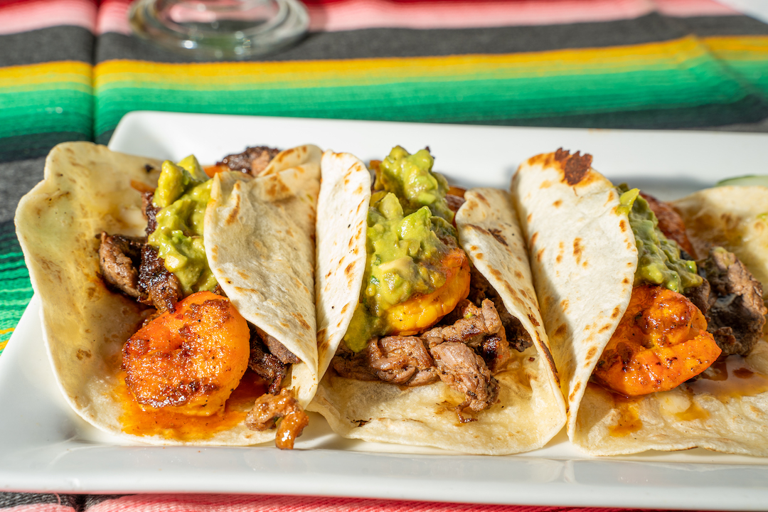 Order Steak & Shrimp Tacos food online from Maria's Mexican Restaurant store, Charlotte on bringmethat.com