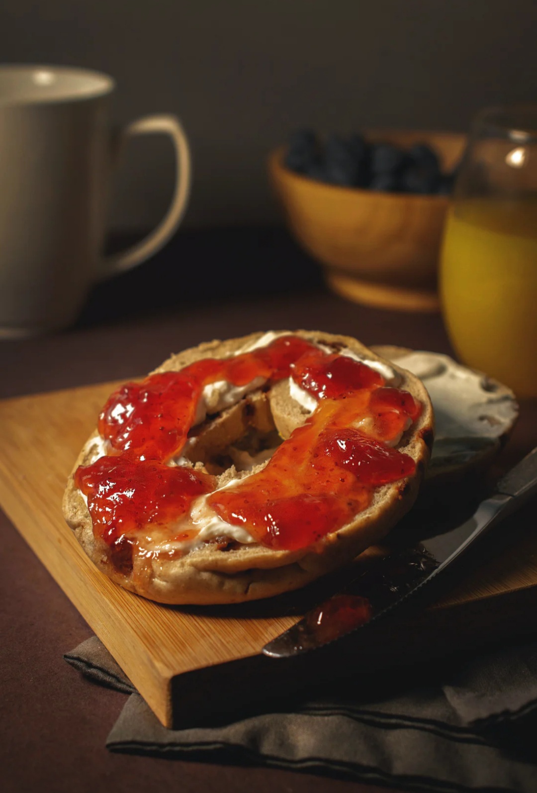 Order Peanut Butter and Jelly Spread on a Bagel food online from Bagels & Deli Express store, White Plains on bringmethat.com