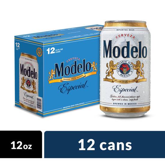 Order Modelo Especial, 12pk-12oz can beer (4.4% ABV) food online from Mimi Liquor store, Joliet on bringmethat.com