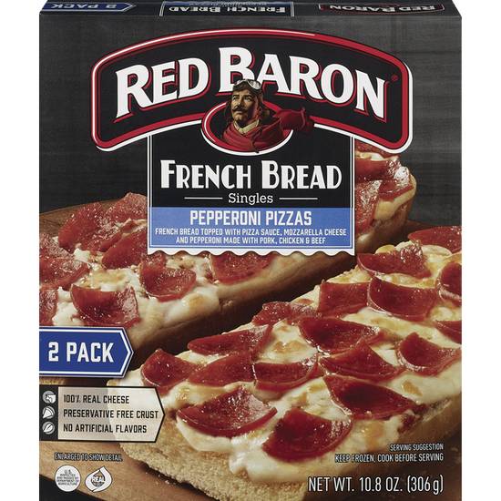 Order Red Baron Frozen Pizza French Bread Pepperoni 2-Pack food online from Cvs store, AURORA on bringmethat.com
