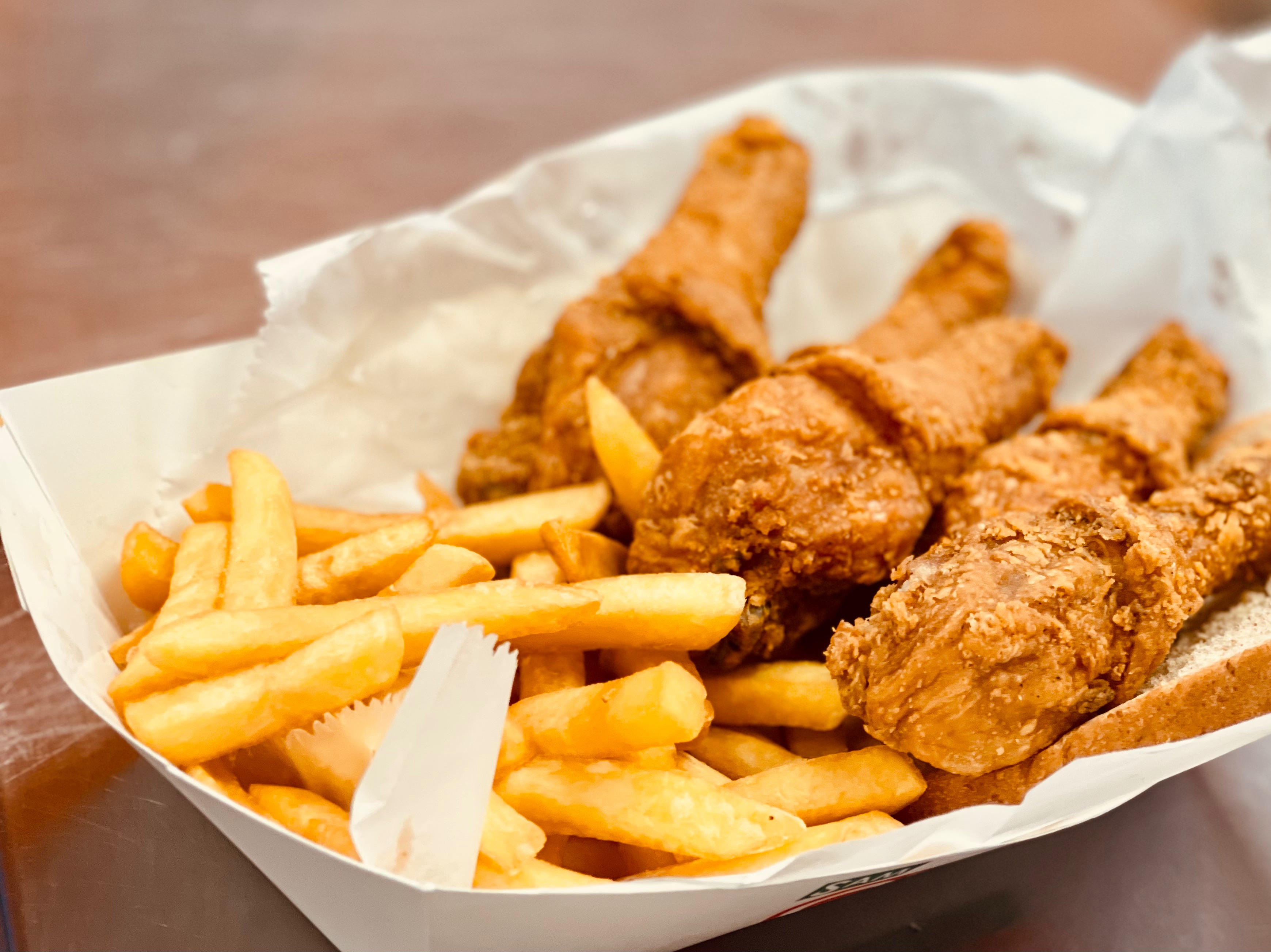 Order 1/2 Dark + Fries (Two Legs Two Thighs) food online from Sam Sylks Chicken & Fish store, Cleveland on bringmethat.com