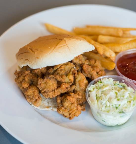 Order Oyster Burger (5) food online from Forsyth Seafood Market & Cafe store, Winston-Salem on bringmethat.com