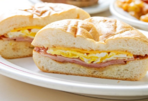 Order Ham, Egg and Cheese Sandwich Breakfast food online from Big Sam's Pizza store, Feasterville-Trevose on bringmethat.com