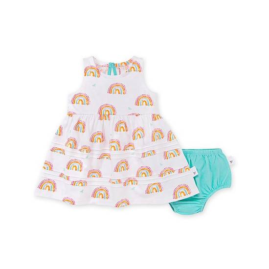 Order Burt's Bees Baby® Newborn 2-Piece Sunset Rainbow Dress and Diaper Cover Set food online from Bed Bath & Beyond store, Lancaster on bringmethat.com