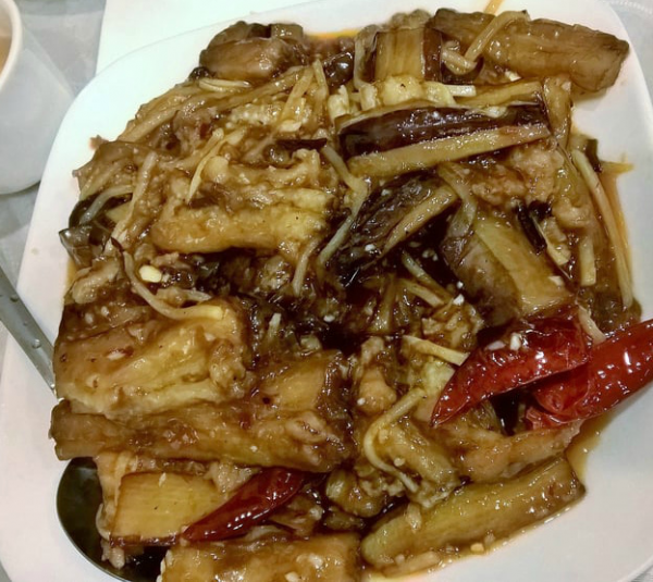 Order J5. Spicy Eggplant with Minced Pork food online from Hakka Restaurant store, San Francisco on bringmethat.com