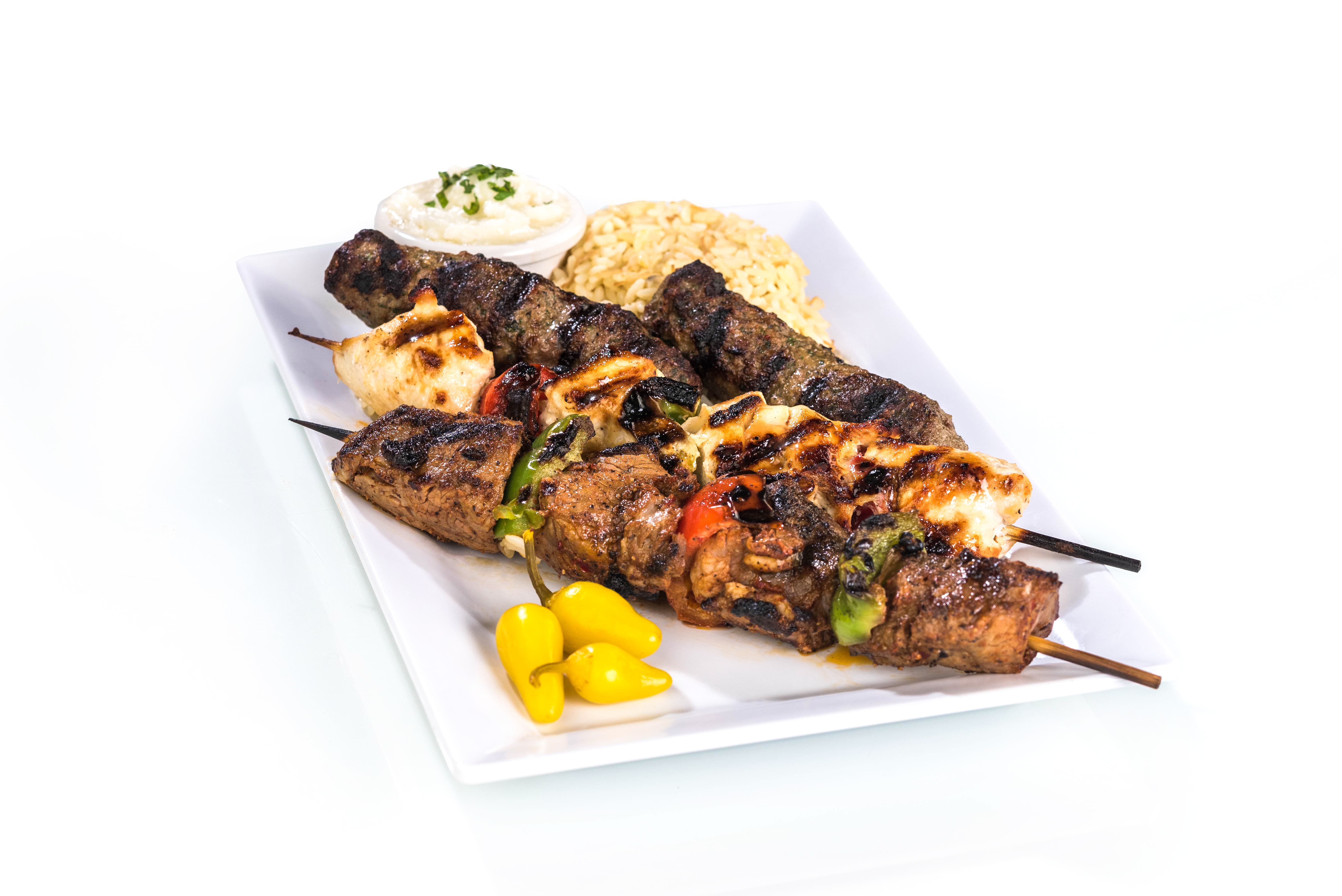 Order Combination Kabob food online from Cafe Du Liban store, Los Angeles on bringmethat.com