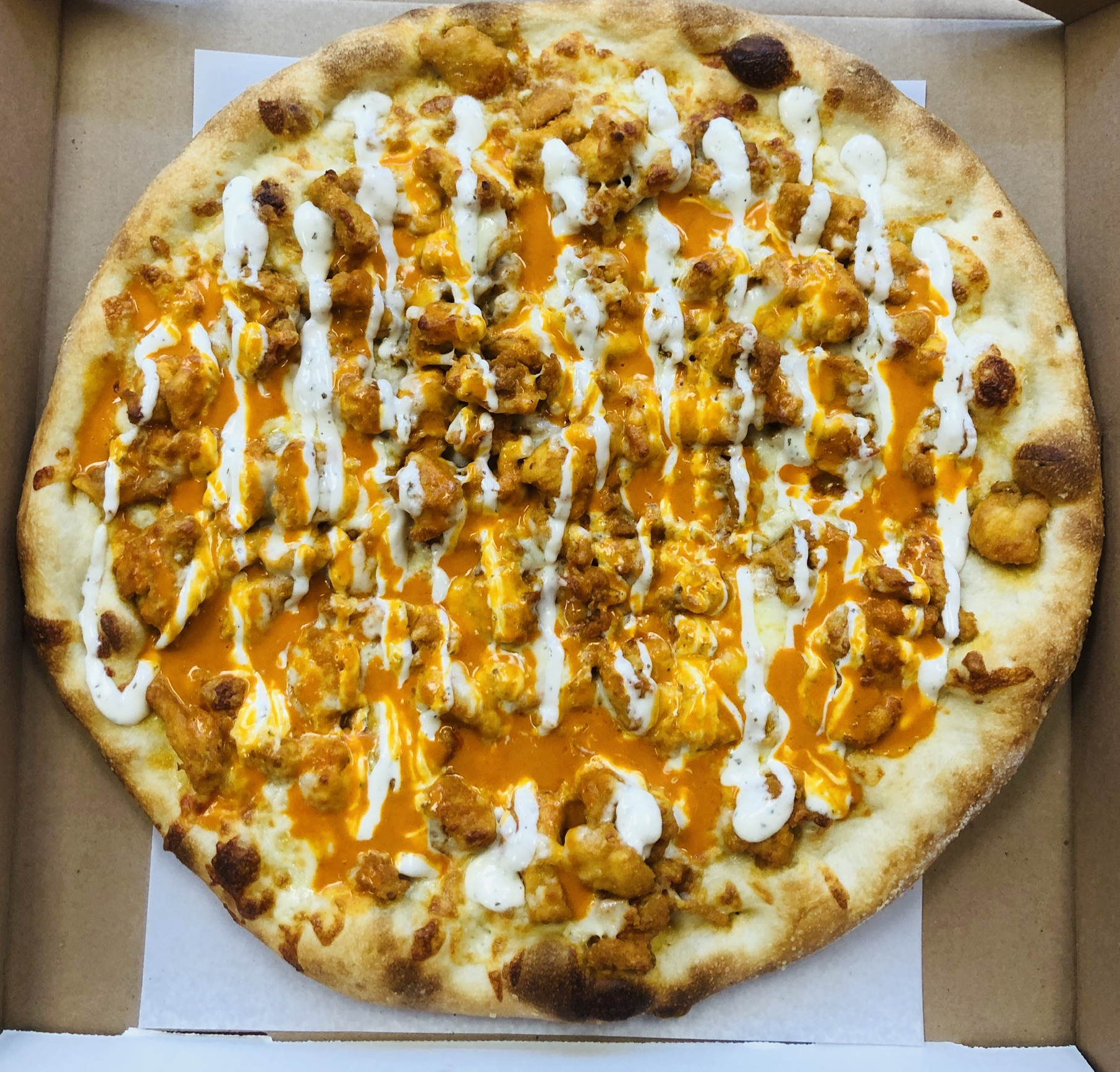 Order Buffalo Chicken Pizza  food online from Lenny's Pizza Time store, Farmingdale on bringmethat.com