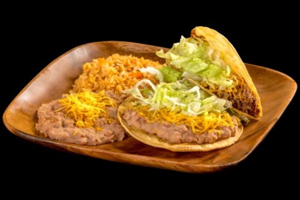 Order 7. Tostada and Taco Combination Platter food online from Filibertos Mexican Food store, Glendale on bringmethat.com