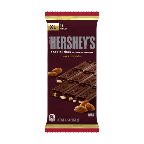 Order Hershey's Special Dark Mildly Sweet Chocolate with Almonds Extra Large (4 oz) food online from Rite Aid store, Eugene on bringmethat.com
