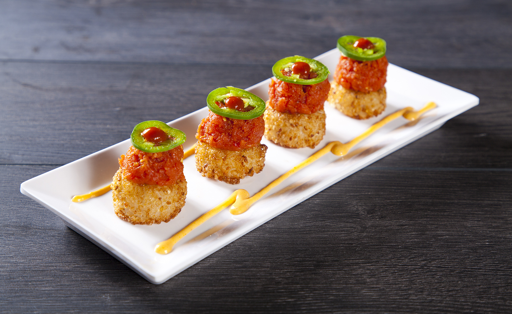 Order D1 Crispy Rice with Spicy Tuna 4pcs food online from Ginza Sushi store, Torrance on bringmethat.com