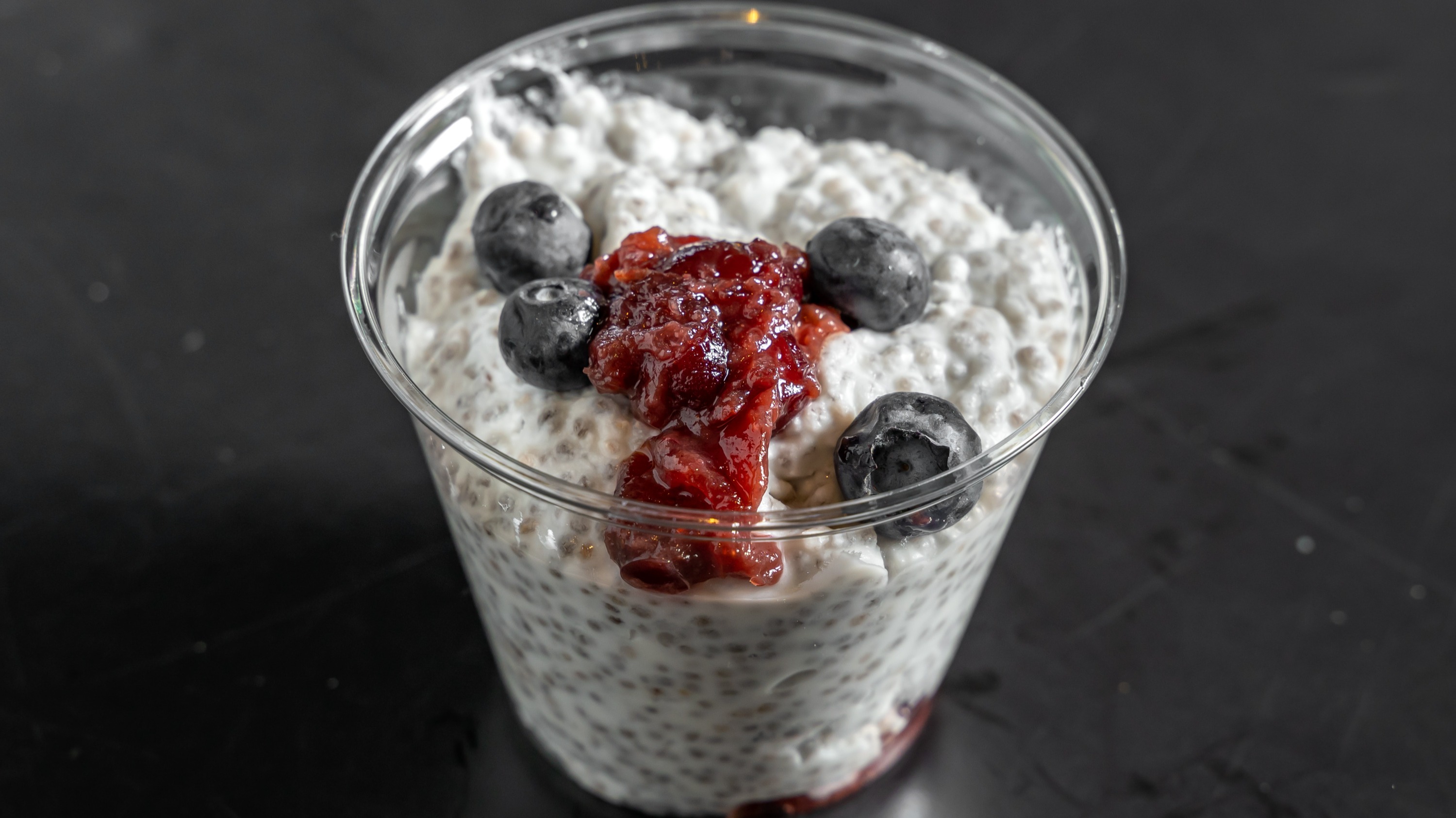Order Chia Pudding with blueberry compote food online from Veritable store, New York on bringmethat.com