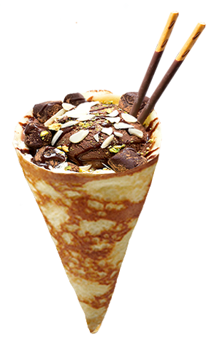 Order 10. Chocolate Nut Party Crepe food online from T-Swirl Crepe store, Philadelphia on bringmethat.com