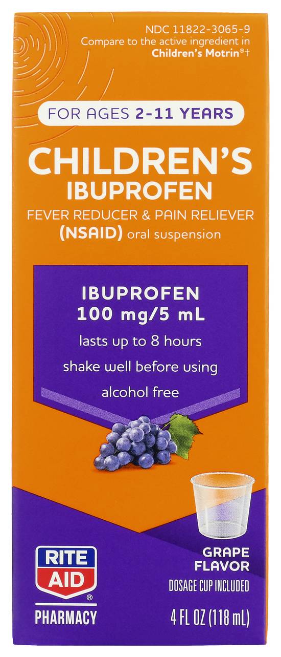 Order Rite Aid Childrens Ibuprofen Ages 2-11 Grape (4 oz) food online from Rite Aid store, Mammoth Lakes on bringmethat.com