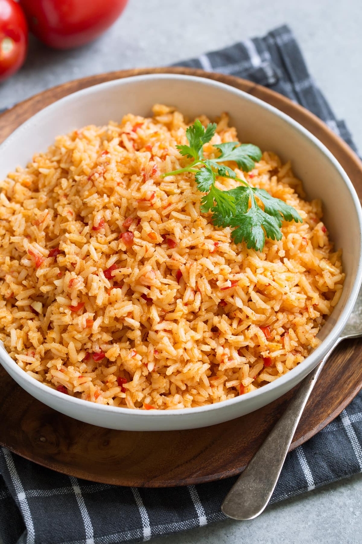 Order TOMATO RICE BOWL food online from District One Kitchen & Bar store, Las Vegas on bringmethat.com