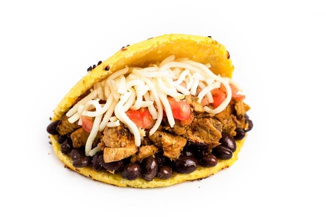Order ~ 1 Grilled Chicken Signature Arepa food online from Guasaca store, Cary on bringmethat.com