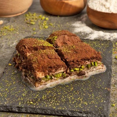 Order Cold Milk Baklava With Pistachio & Chocolate  food online from AkCafe store, Clifton on bringmethat.com