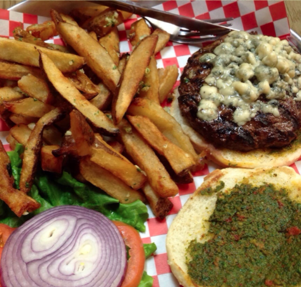Order Blue Cheese Burger food online from Big Mouth Burgers store, San Francisco on bringmethat.com