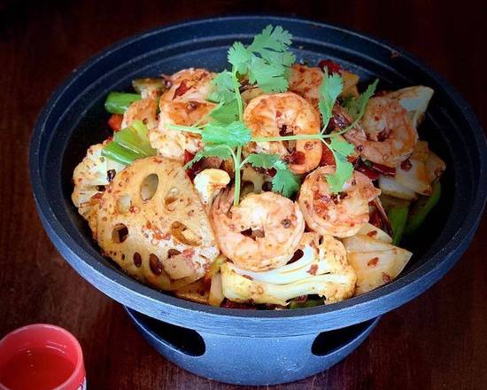 Order Shrimp Hot Pot food online from Spicy Panda store, Clear Lake Shores on bringmethat.com
