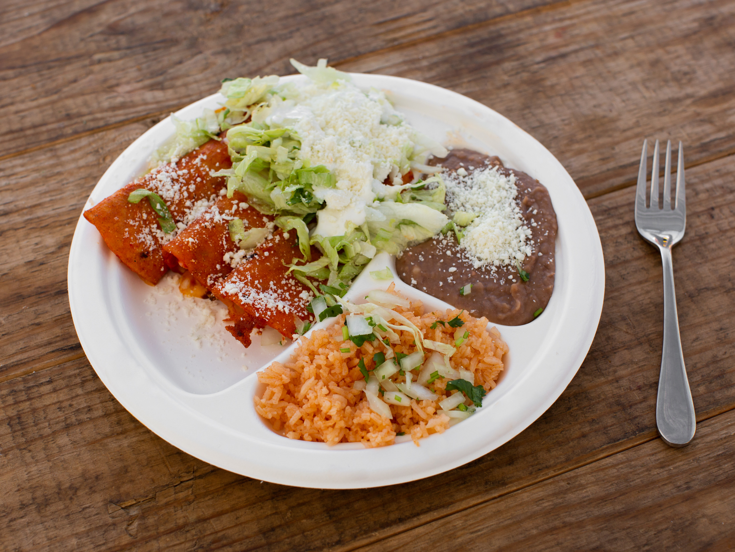 Order Enchilada Combo food online from Los Arcos Mexican Food store, Portland on bringmethat.com