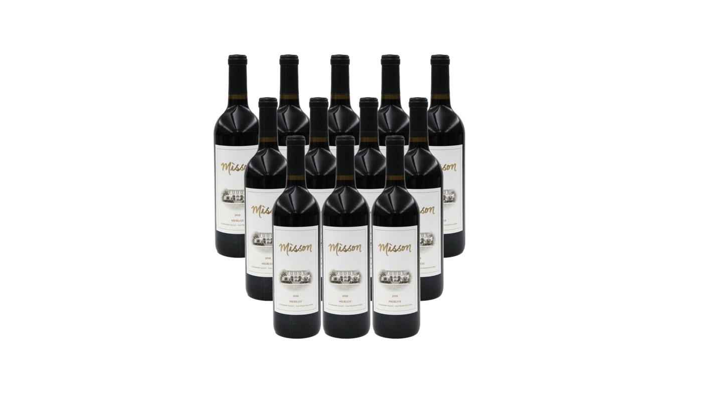 Order Misson Merlot, 2018, Case of 12 - 750mL red wine (14.0% ABV) food online from Raindrop Wine store, Livermore on bringmethat.com